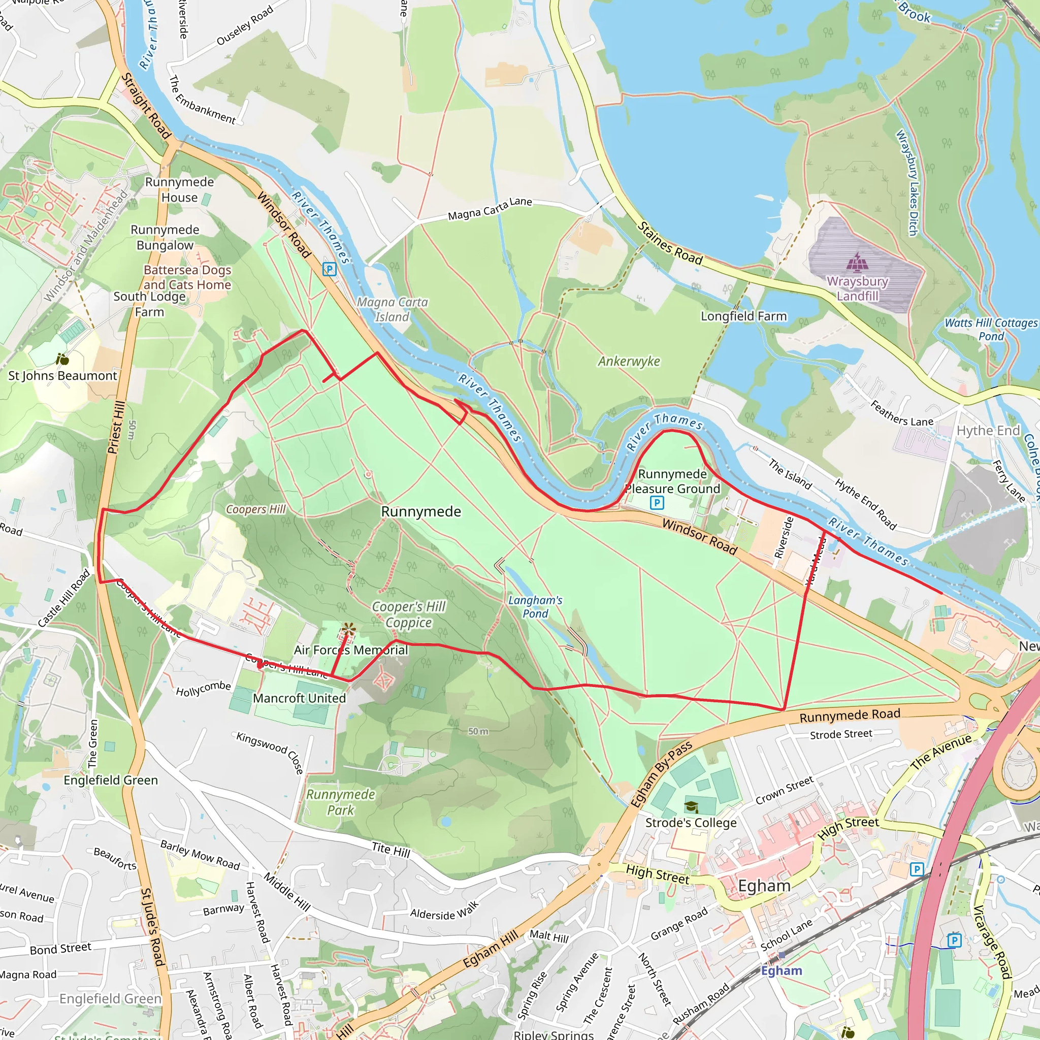 Runnymede Loop mobile static map