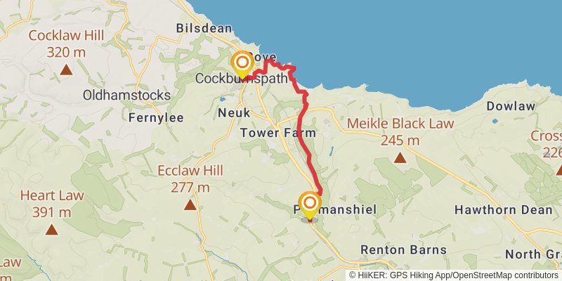 Sir Walter Scott Way stage 9 Map