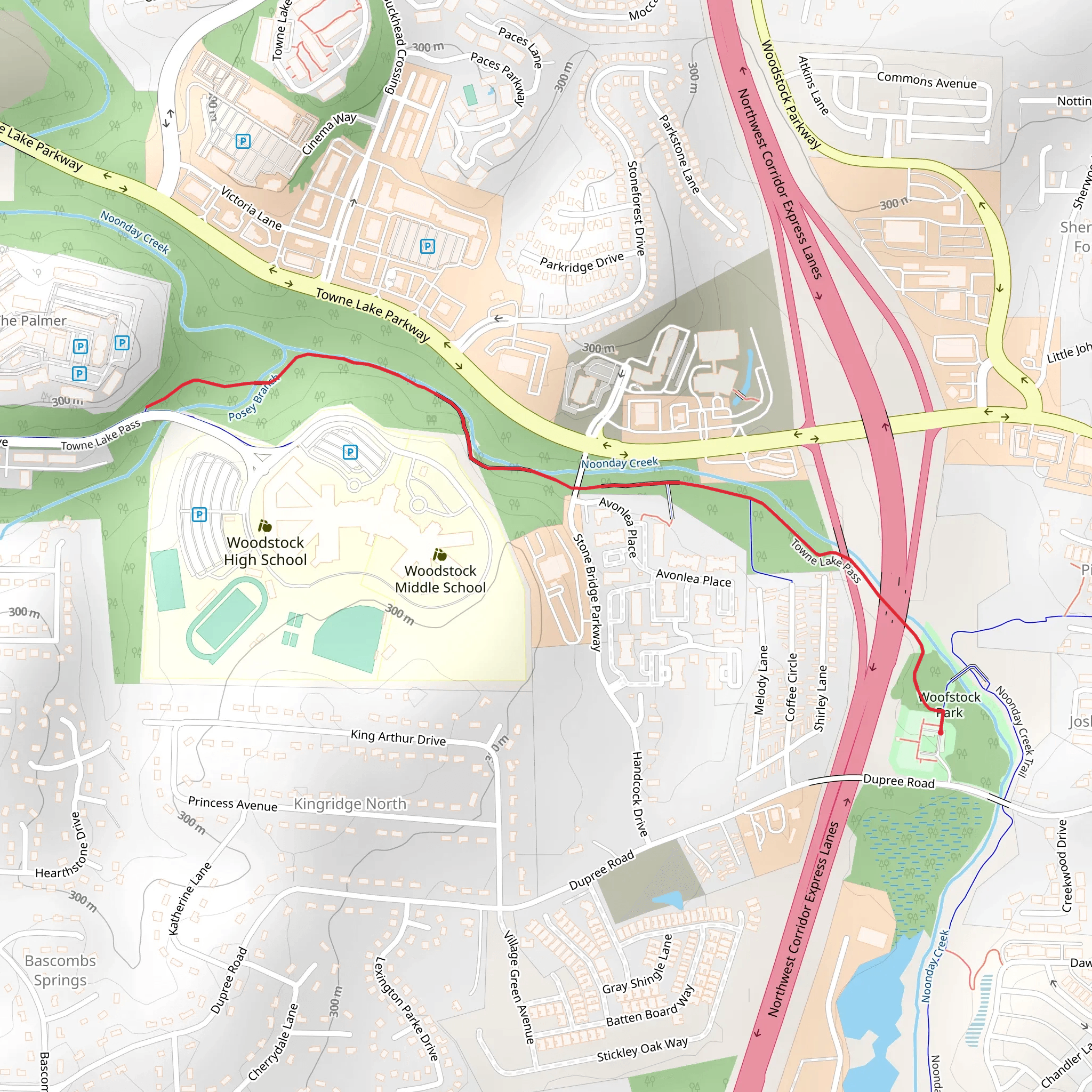 Towne Lake Pass mobile static map
