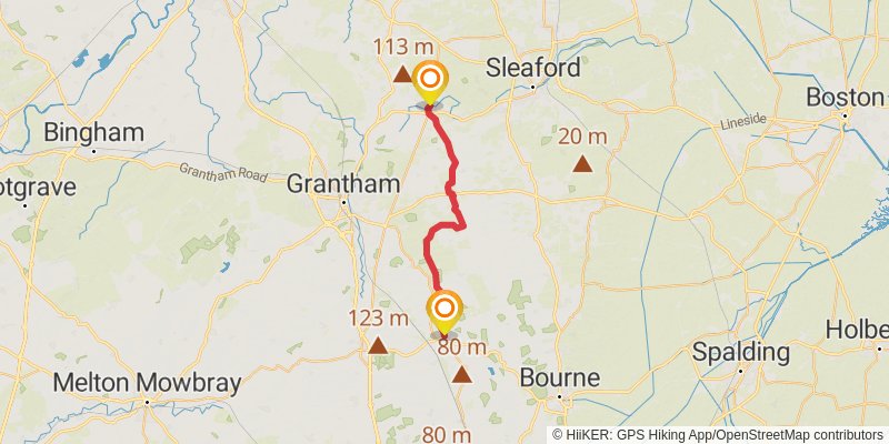 Danelaw Way stage 3 Map
