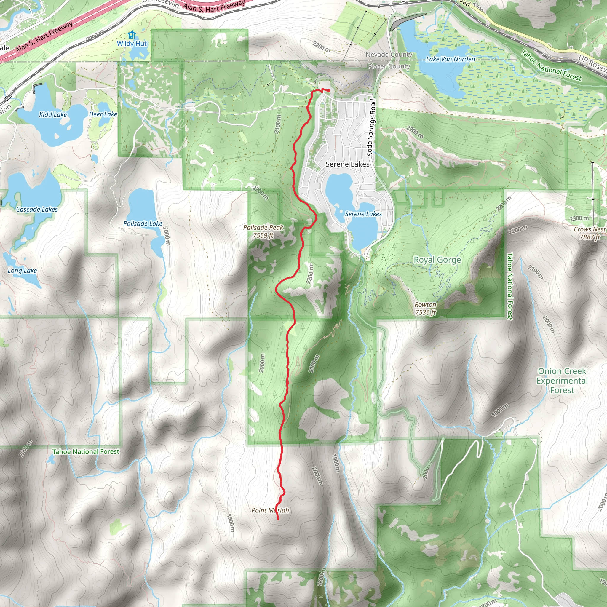 Point Mariah via Big Ben mobile static map