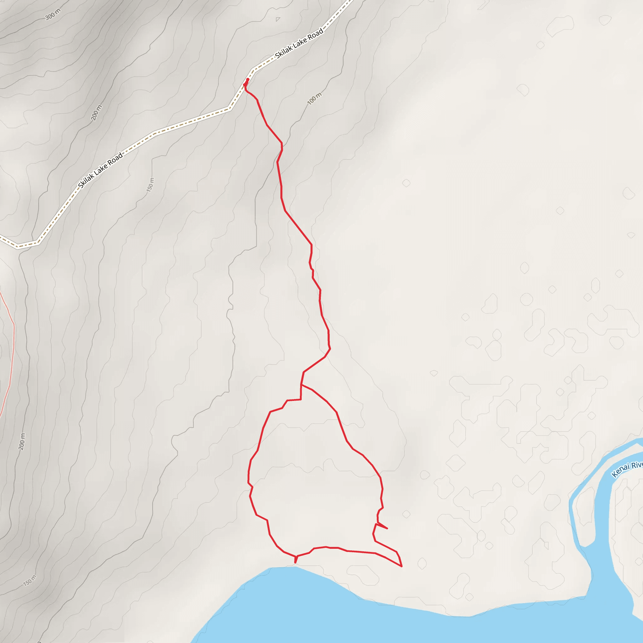Skilak Lake East Shore Loop mobile static map