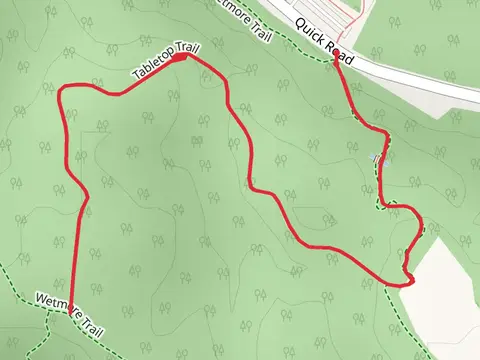 Tabletop via Wetmore Trail