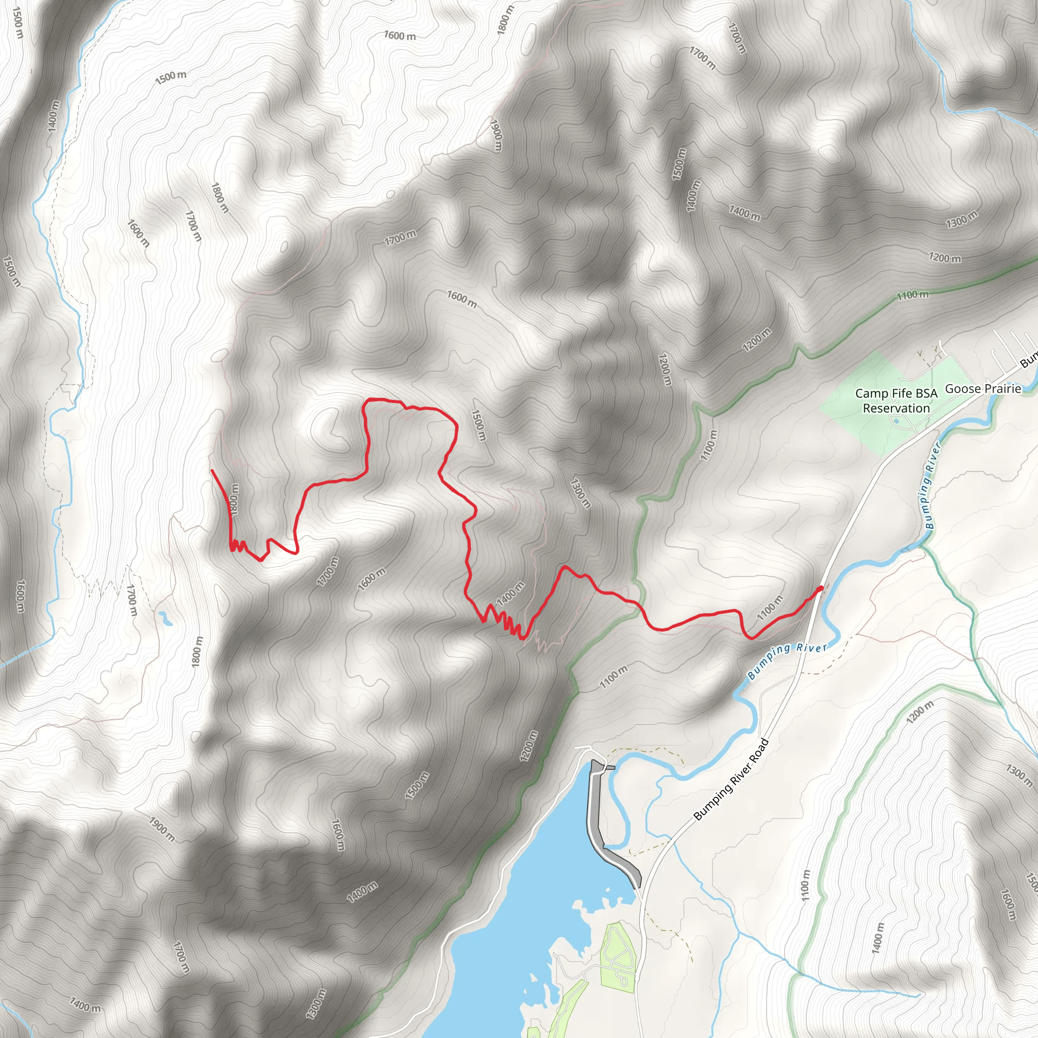 Goose Prairie Trail mobile static map