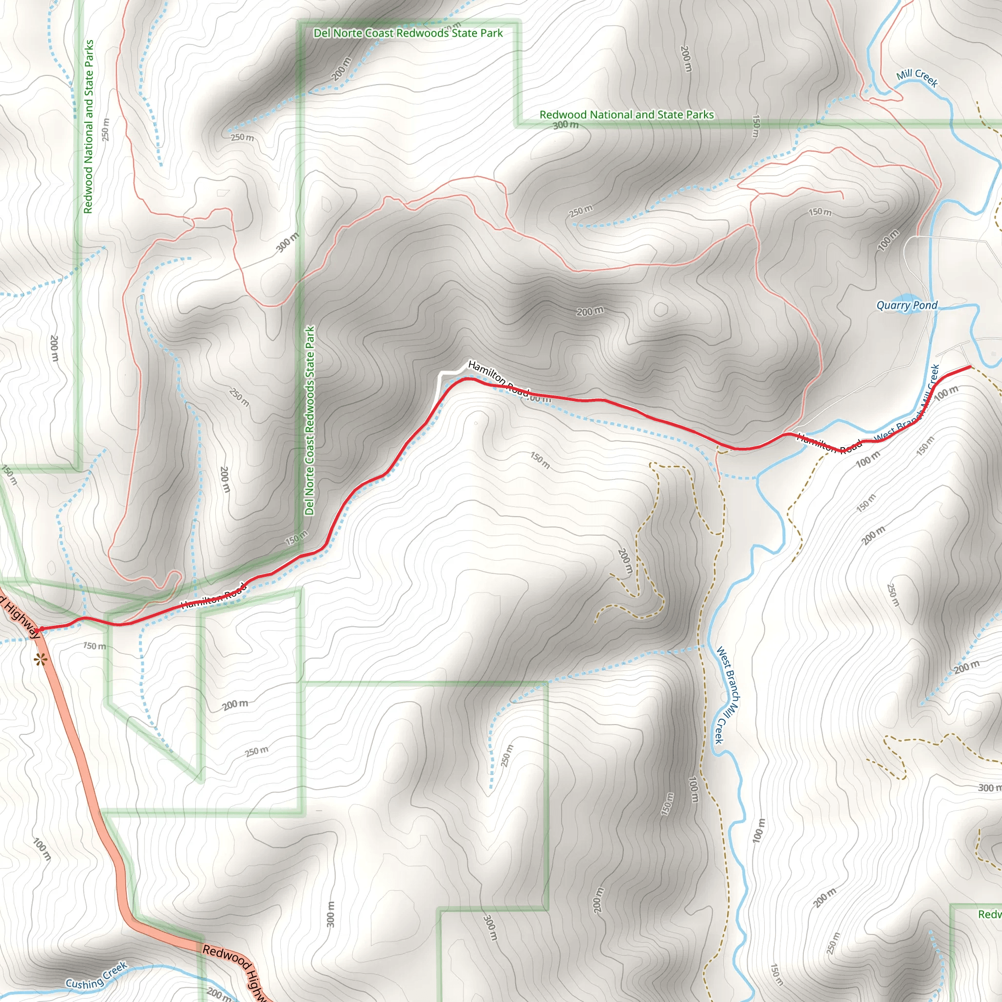 Hamilton Road Trail mobile static map