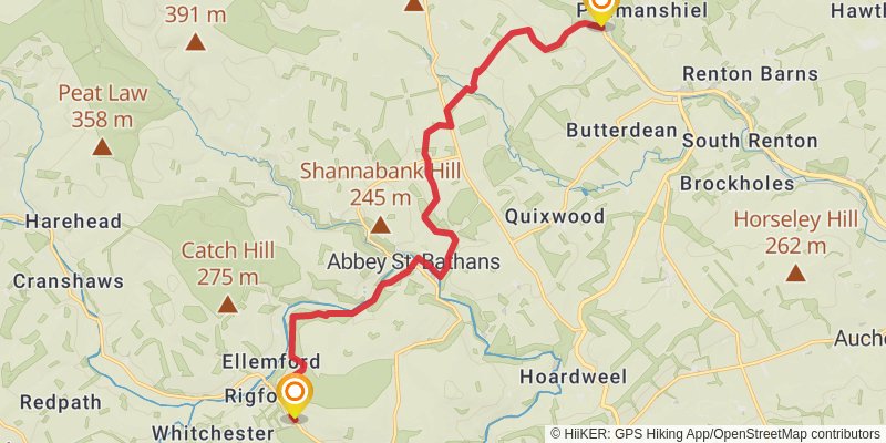 Sir Walter Scott Way stage 8 Map