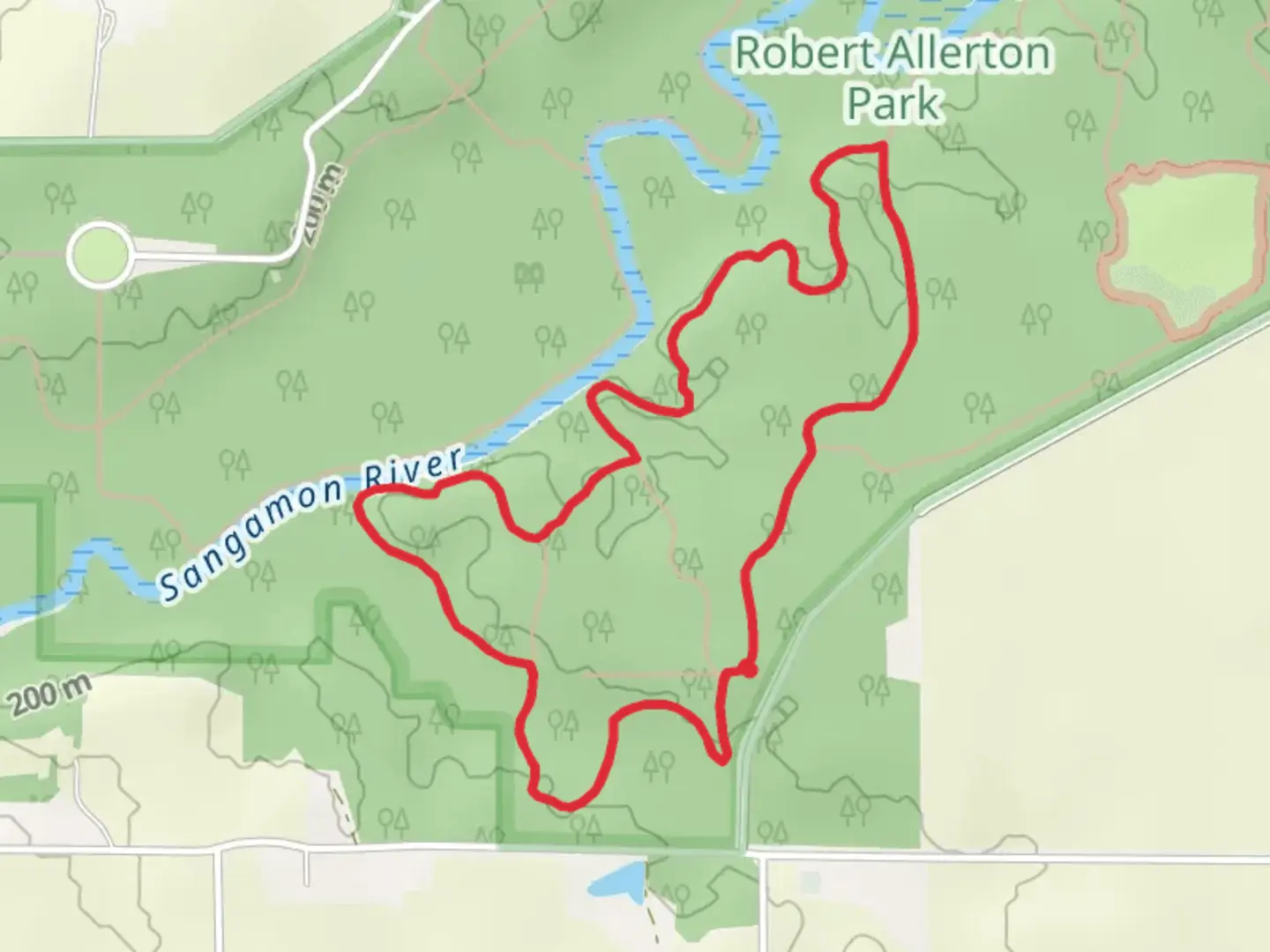 An image depicting the trail Green, Blue and Draft blue Loop and its surrounding area.