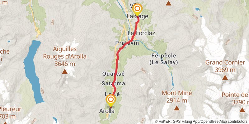 Alpenpässe-Weg stage 21 Map