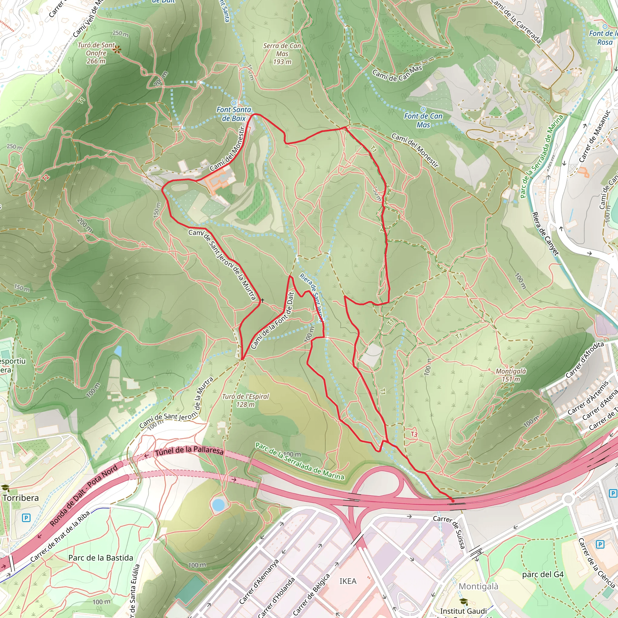 The Vall de Sant Jeroni de la Murta SL C 144 mobile static map