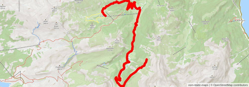 Gitschenen to Biwaldalp stage 2 Map