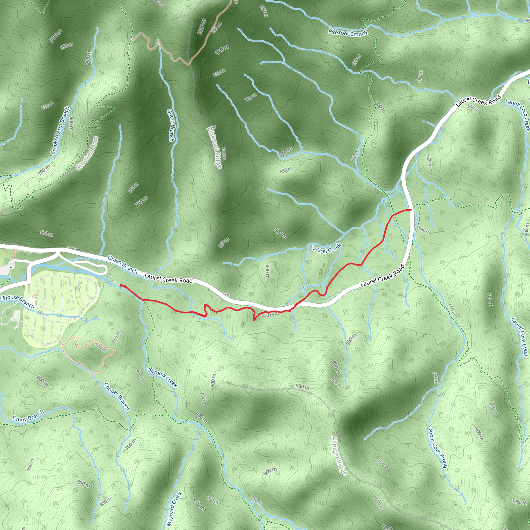 Crib Gap Trail mobile static map