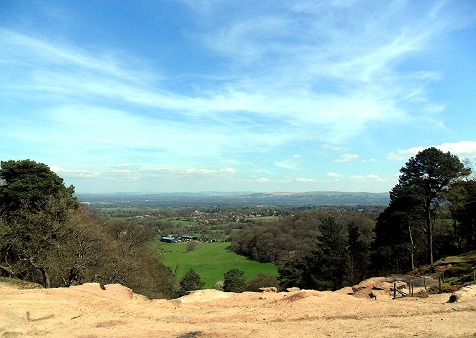 An image depicting the trail Alderley Edge Walk and its surrounding area.