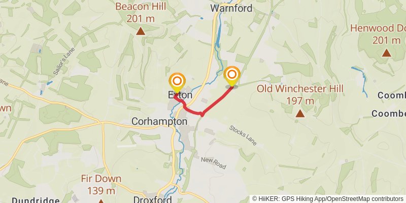 South Downs Way alt 1 Map