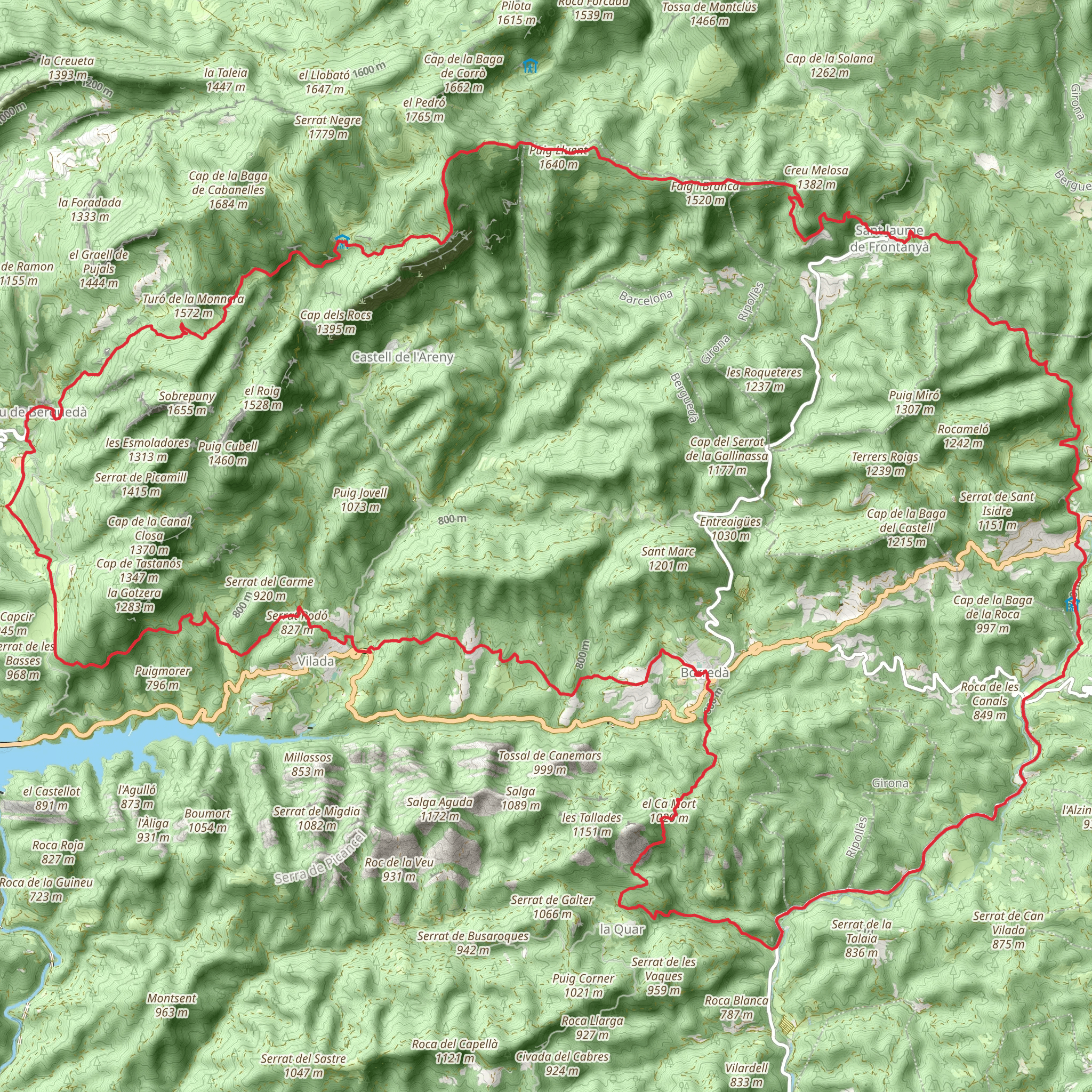 GR 241 Circular de Borredá mobile static map