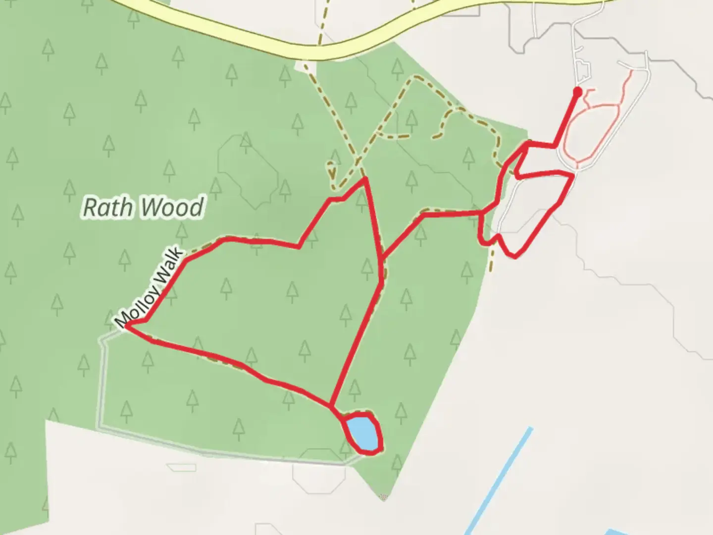 An image depicting the trail Rathwood Molloy's Walk and its surrounding area.
