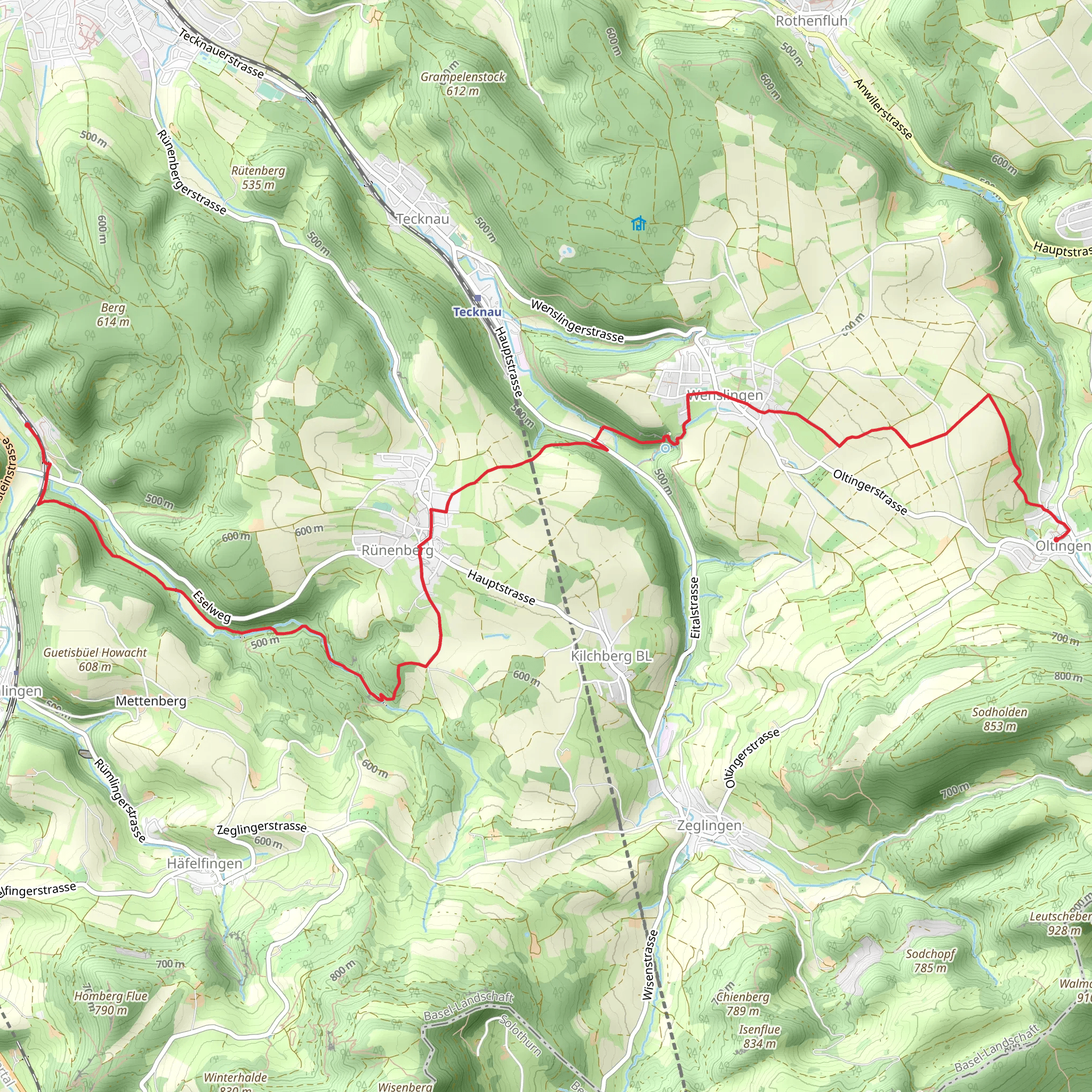 Baselbieter Chirsiweg mobile static map
