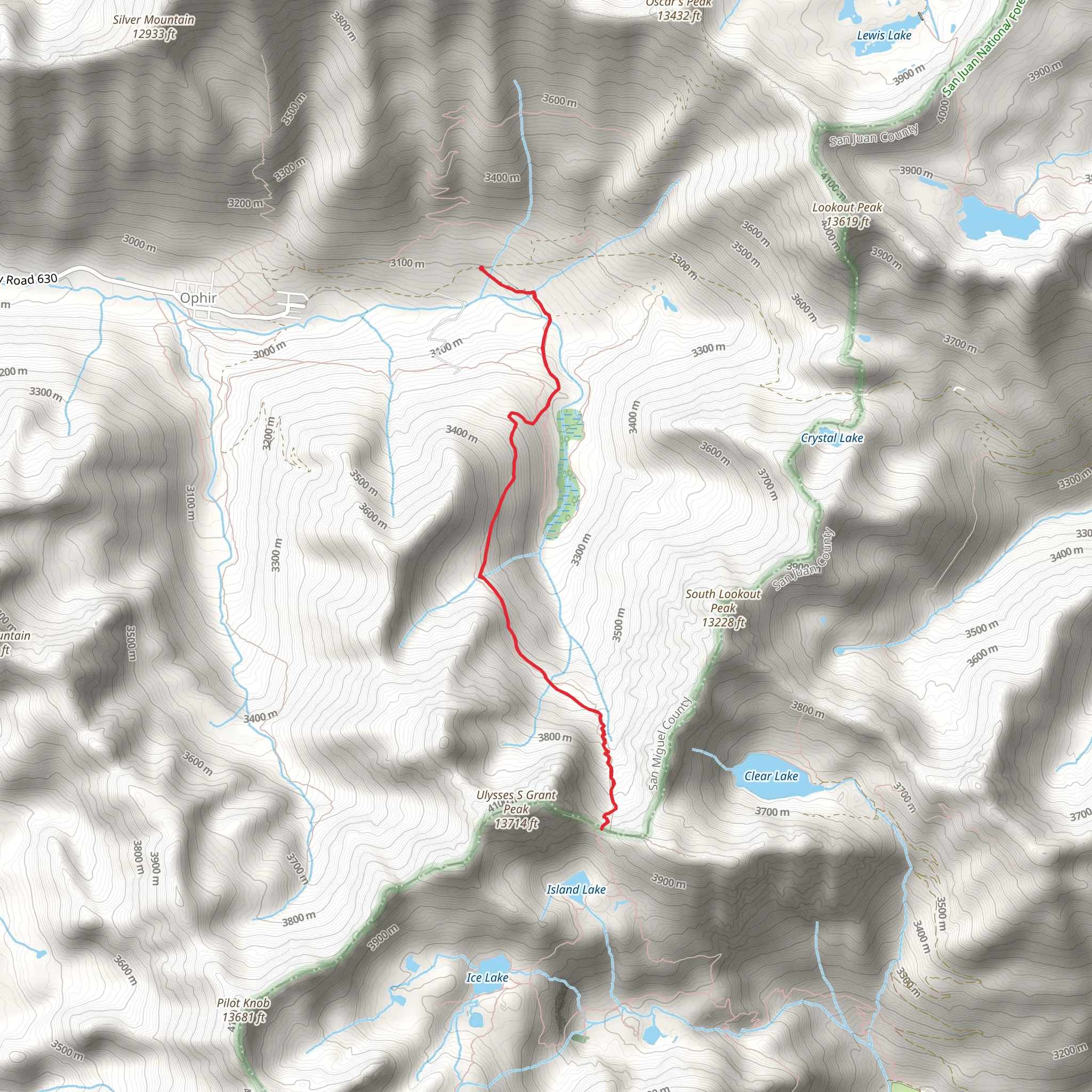 Swamp Canyon Trail mobile static map