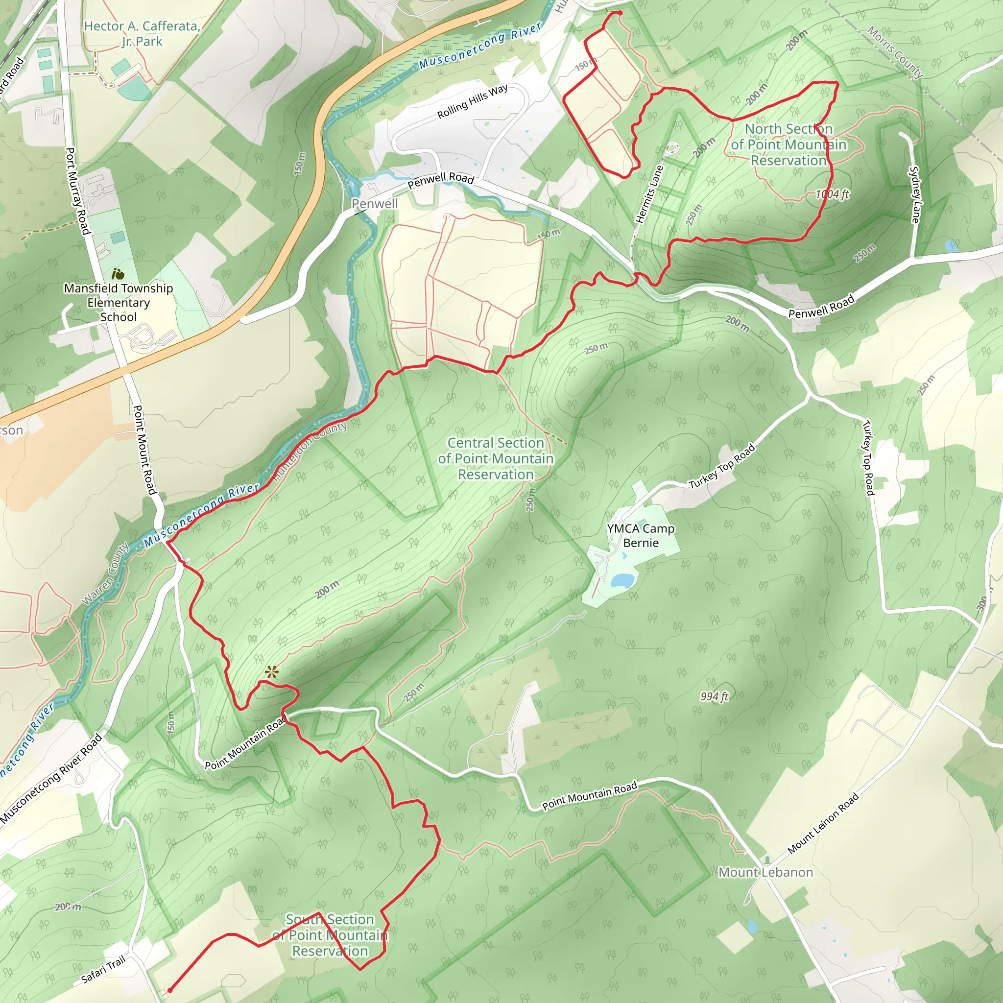 Point Mount via White Trail mobile static map