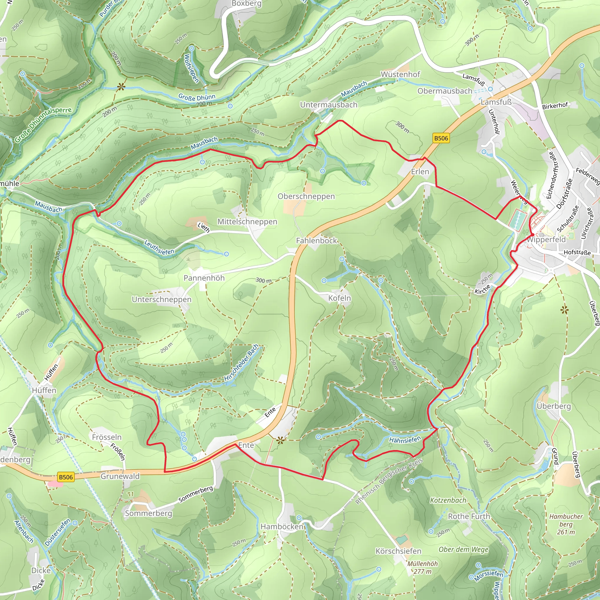 Wipperfeld Loop mobile static map