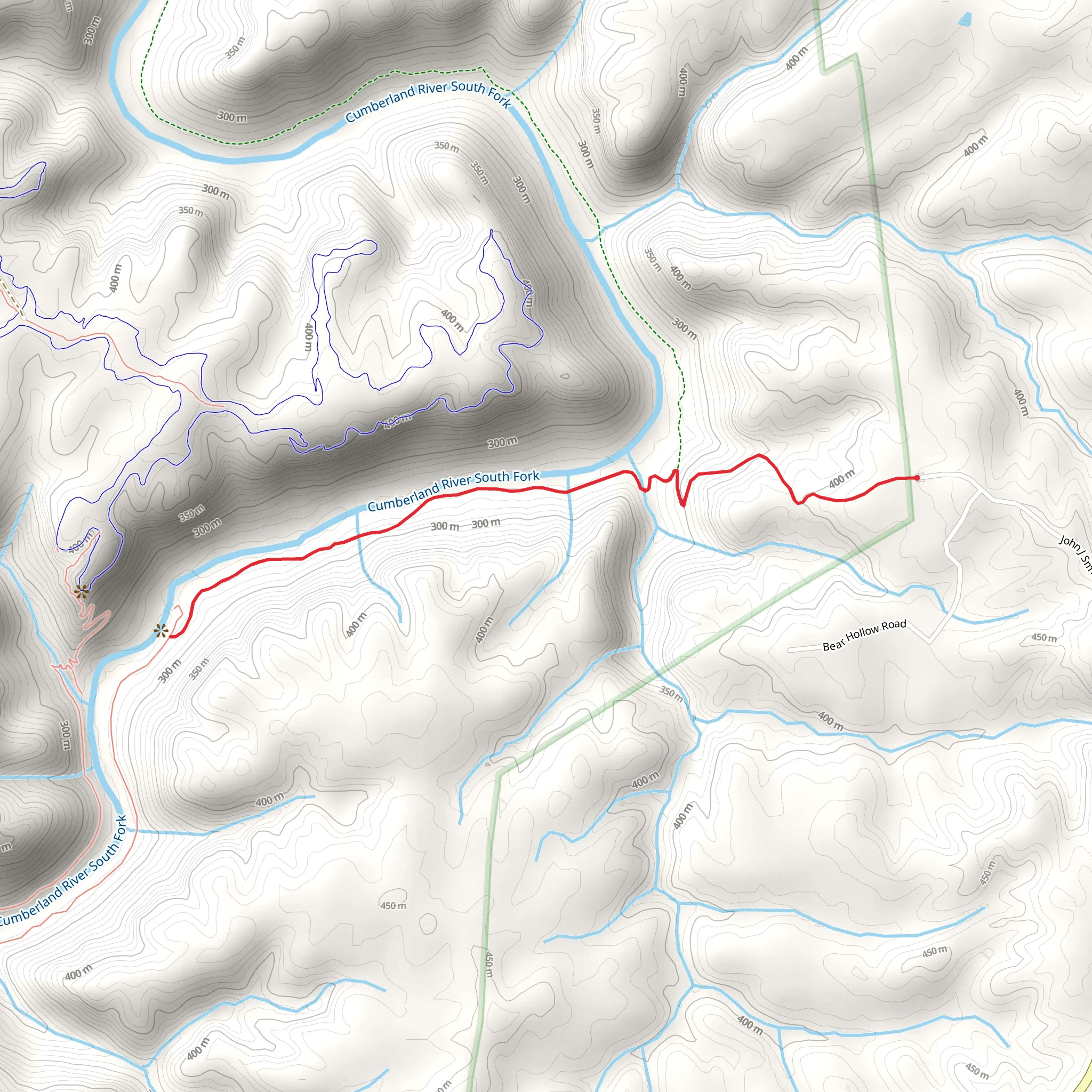 John Smith and River Trail mobile static map