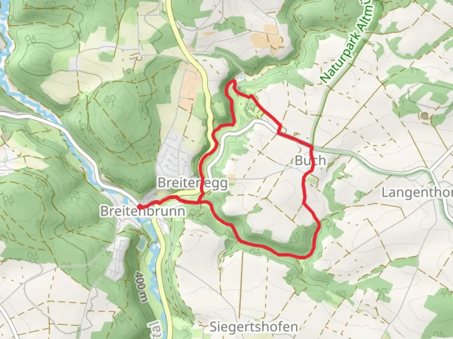 An image depicting the trail Rosenweg and its surrounding area.