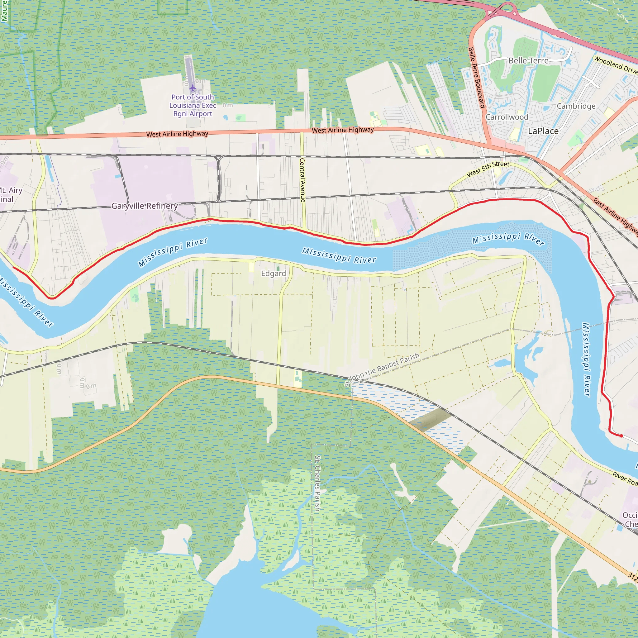 Mississippi River Trail - Montz mobile static map