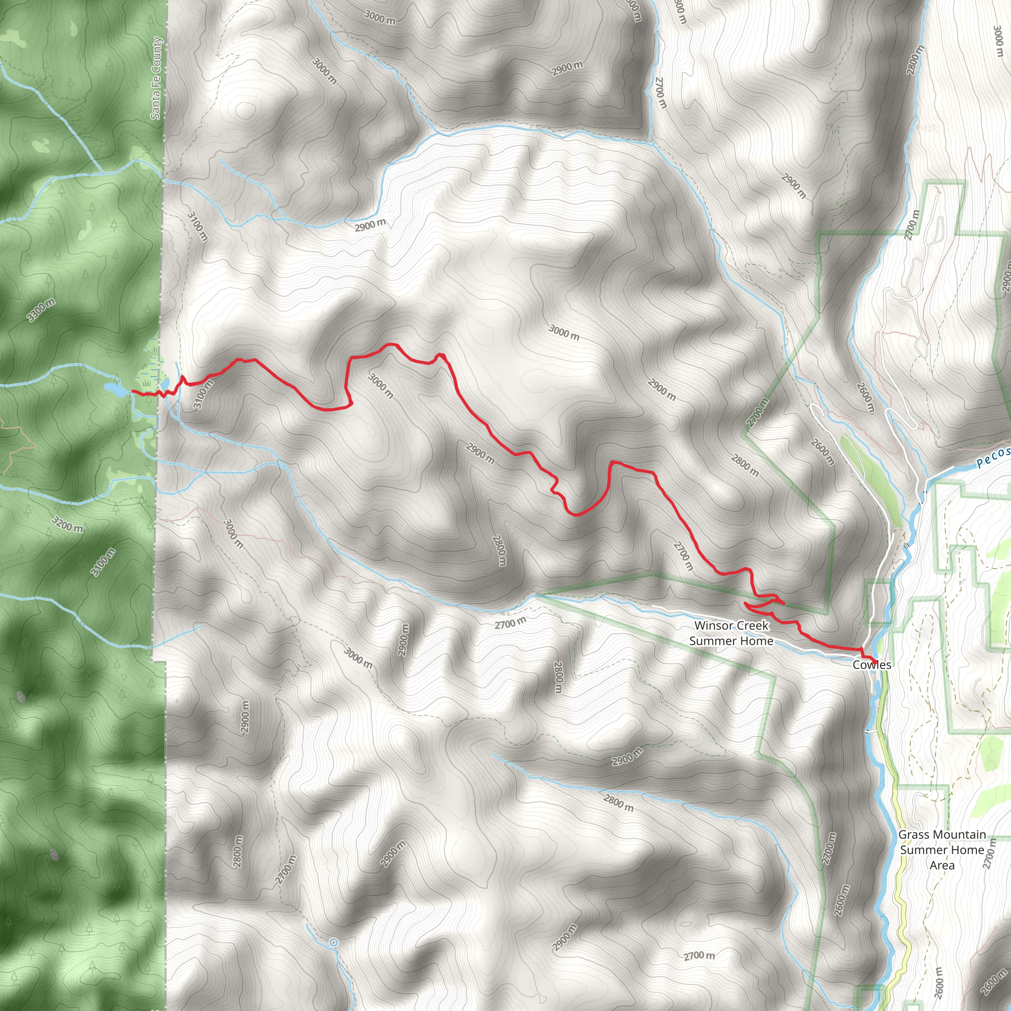 Stewart Lake via Winsor Ridge Trail mobile static map