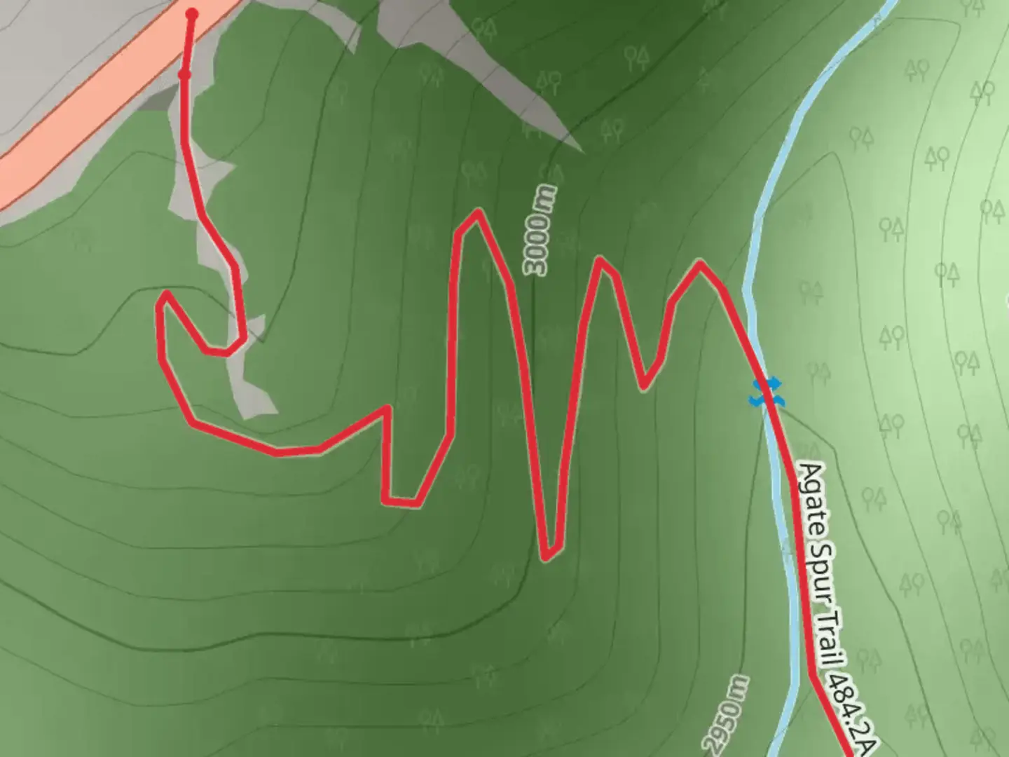 An image depicting the trail Agate Spur Trail and its surrounding area.
