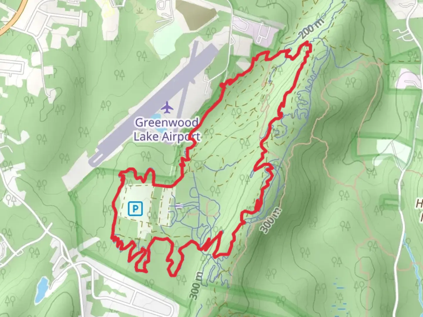 An image depicting the trail Warthog, Tanks, Fish and Hippo Loop and its surrounding area.