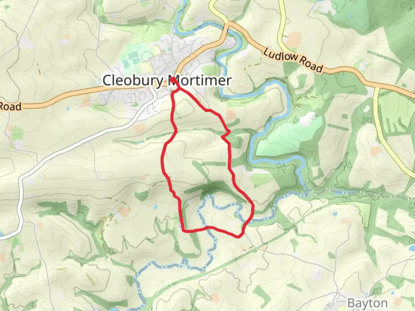 An image depicting the trail Cleobury Mortimer Circular Walk and its surrounding area.
