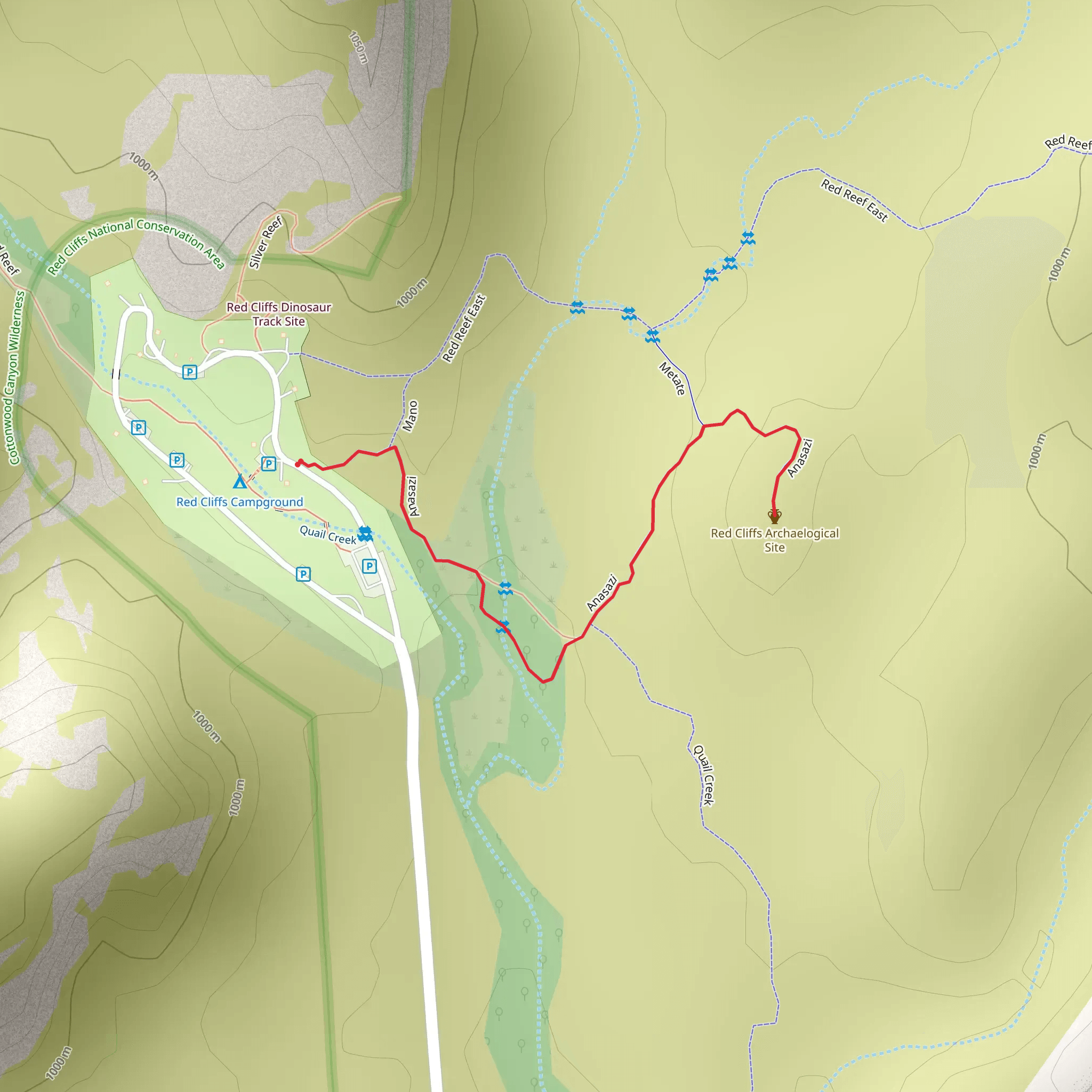 Anasazi Trail mobile static map