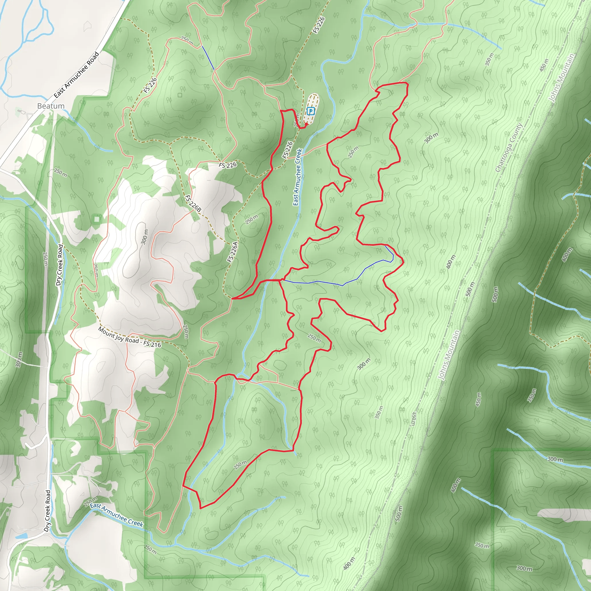East Armuchee - Loblolly Loop mobile static map