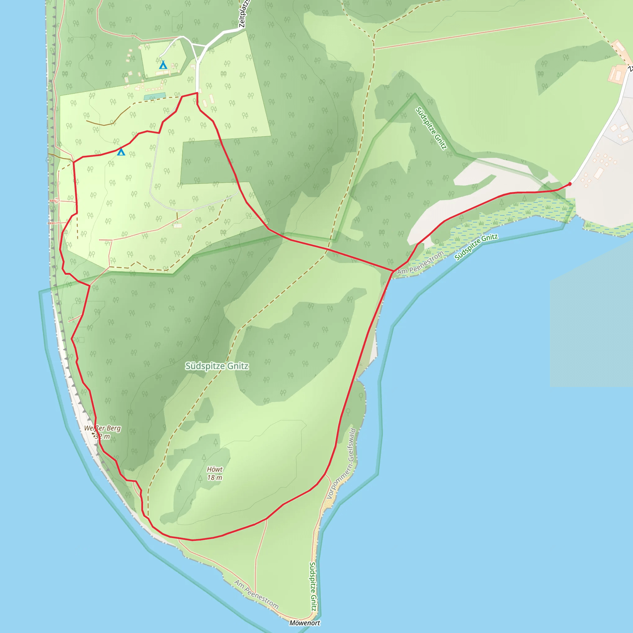 Weißer Berg Loop mobile static map