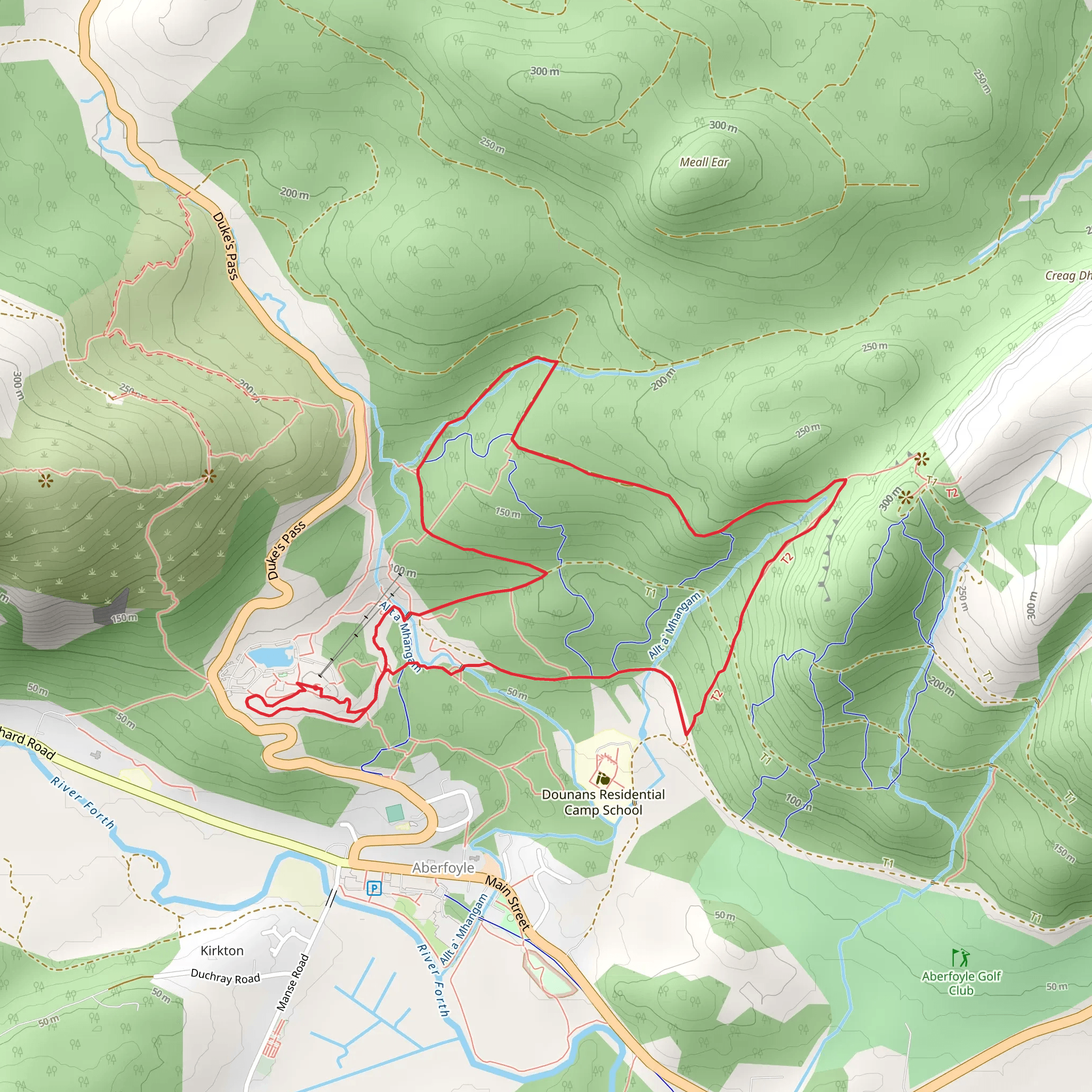 Queen Elizabeth Forest Park Loop mobile static map