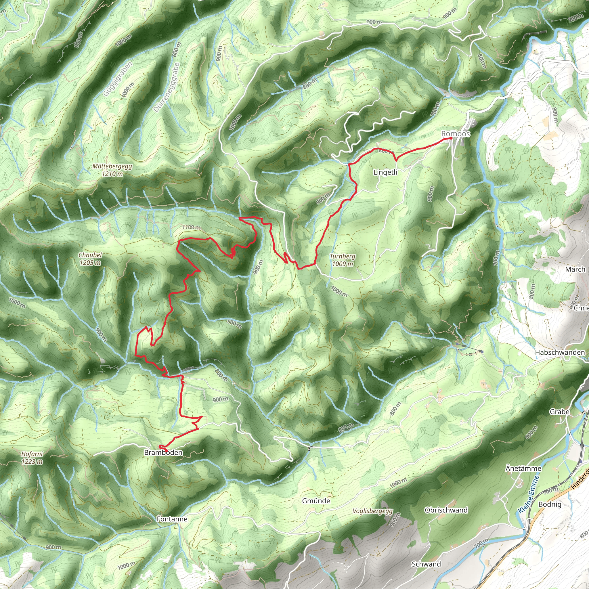Köhlerweg Romoos mobile static map