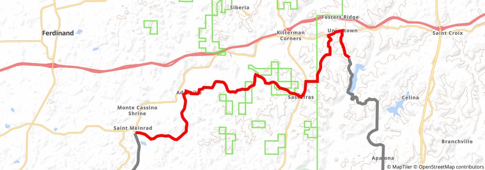 American Discovery Trail South Route stage 109 Map