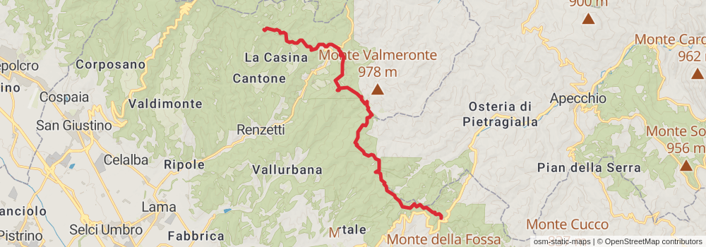 Sentiero Italia - Apennines Section stage 27 Map