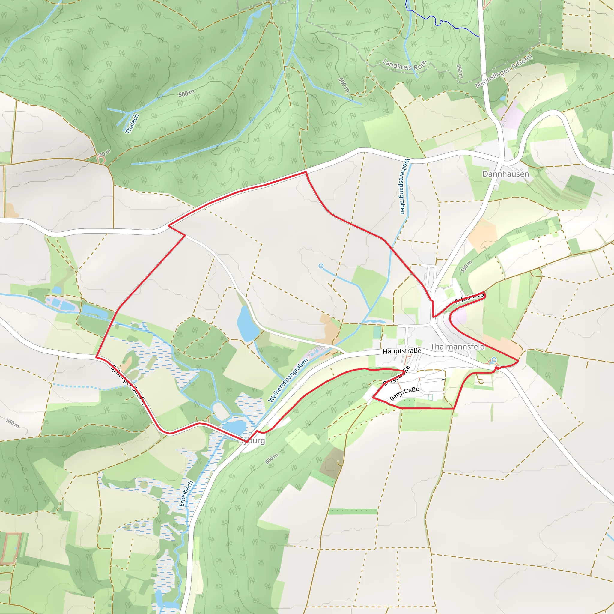 Rundweg Bergen 4 mobile static map