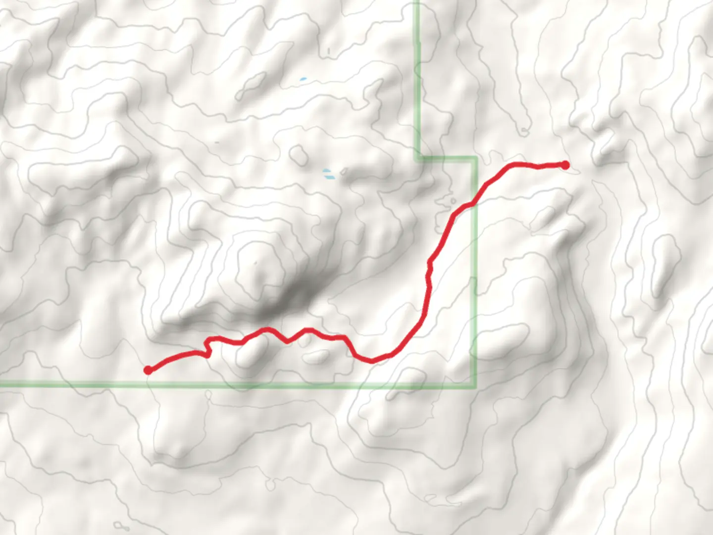 An image depicting the trail Pacific Northwest Trail to Dry Gulch Road and its surrounding area.