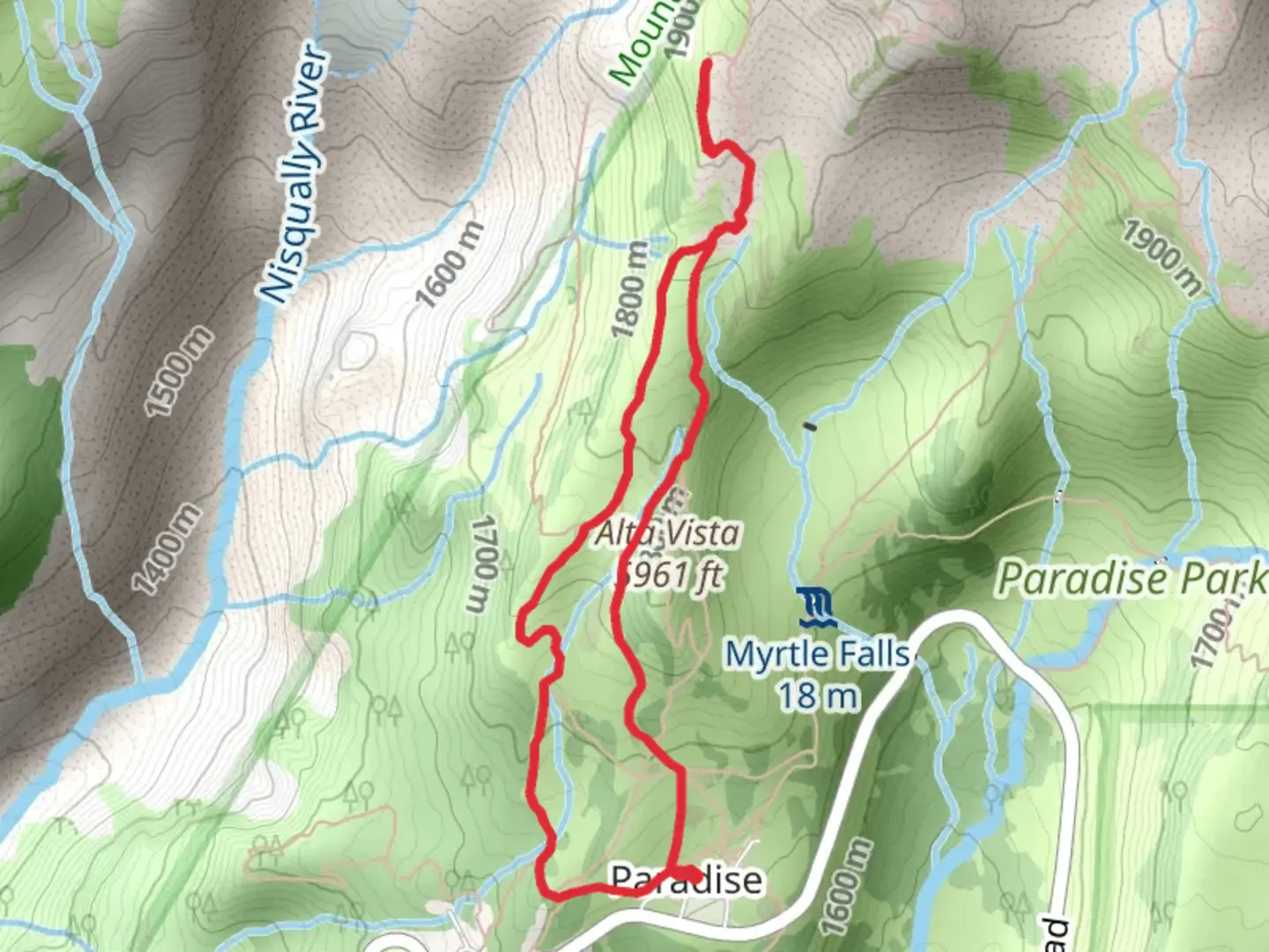 An image depicting the trail Dead Horse Creek, Glacier Vista and Skyline Loop Trail and its surrounding area.