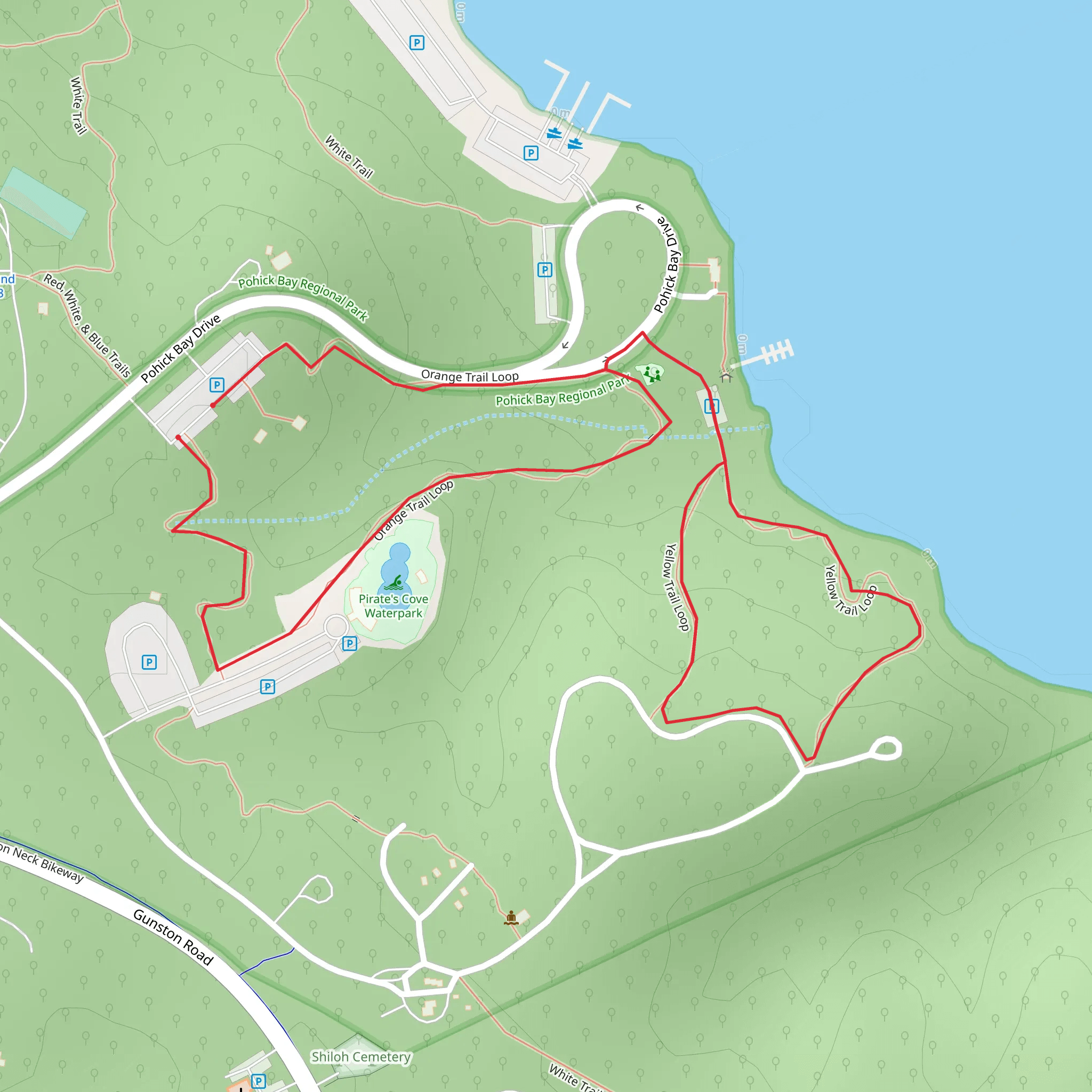 Orange and Yellow Trail Loop mobile static map