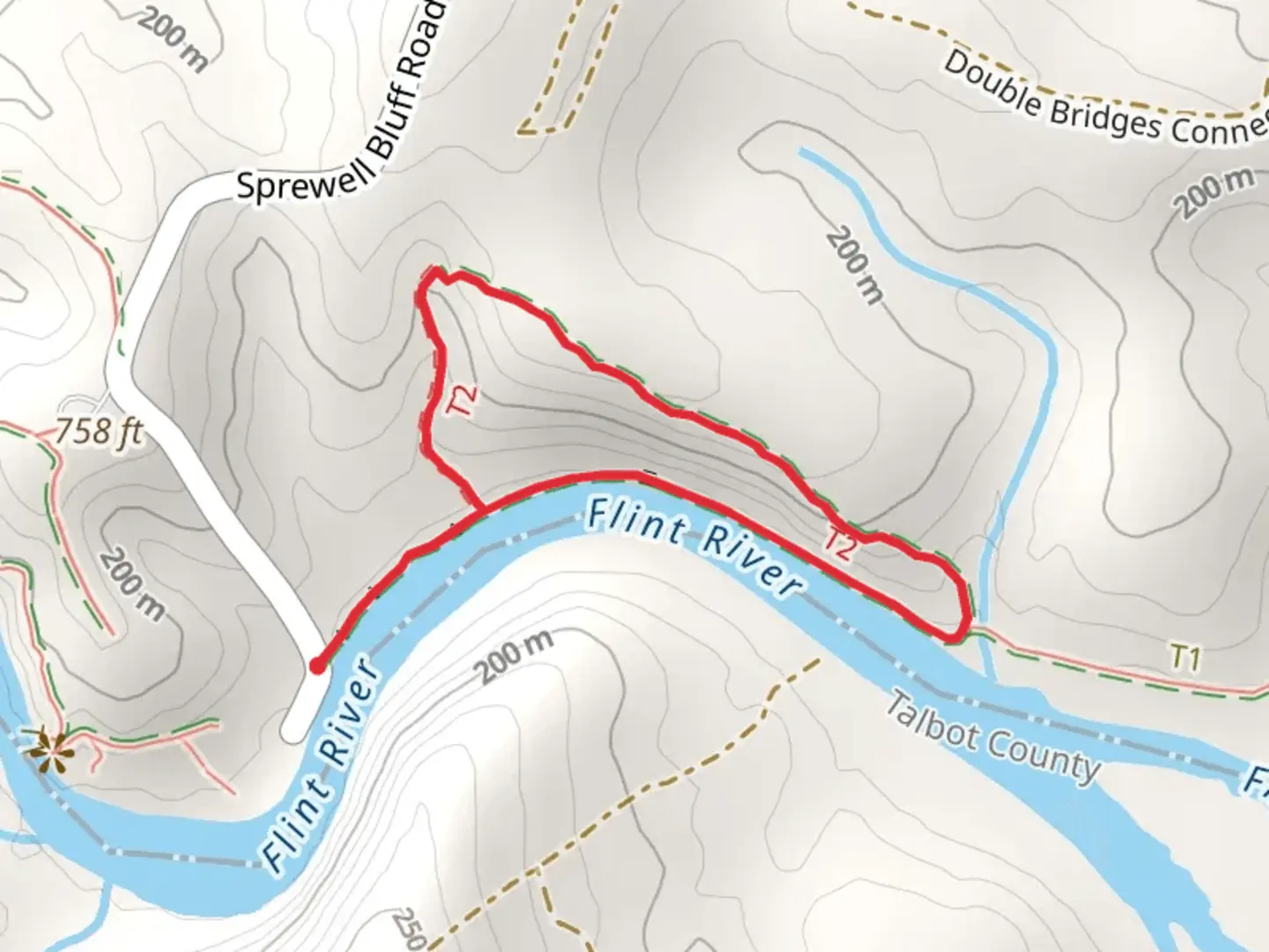 An image depicting the trail Long Leaf Pine Loop Trail - Old Alabama Road and its surrounding area.