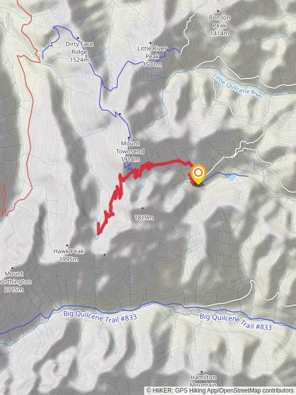Silver and Lower Silver Lake via Mount Townsend Lower Trail