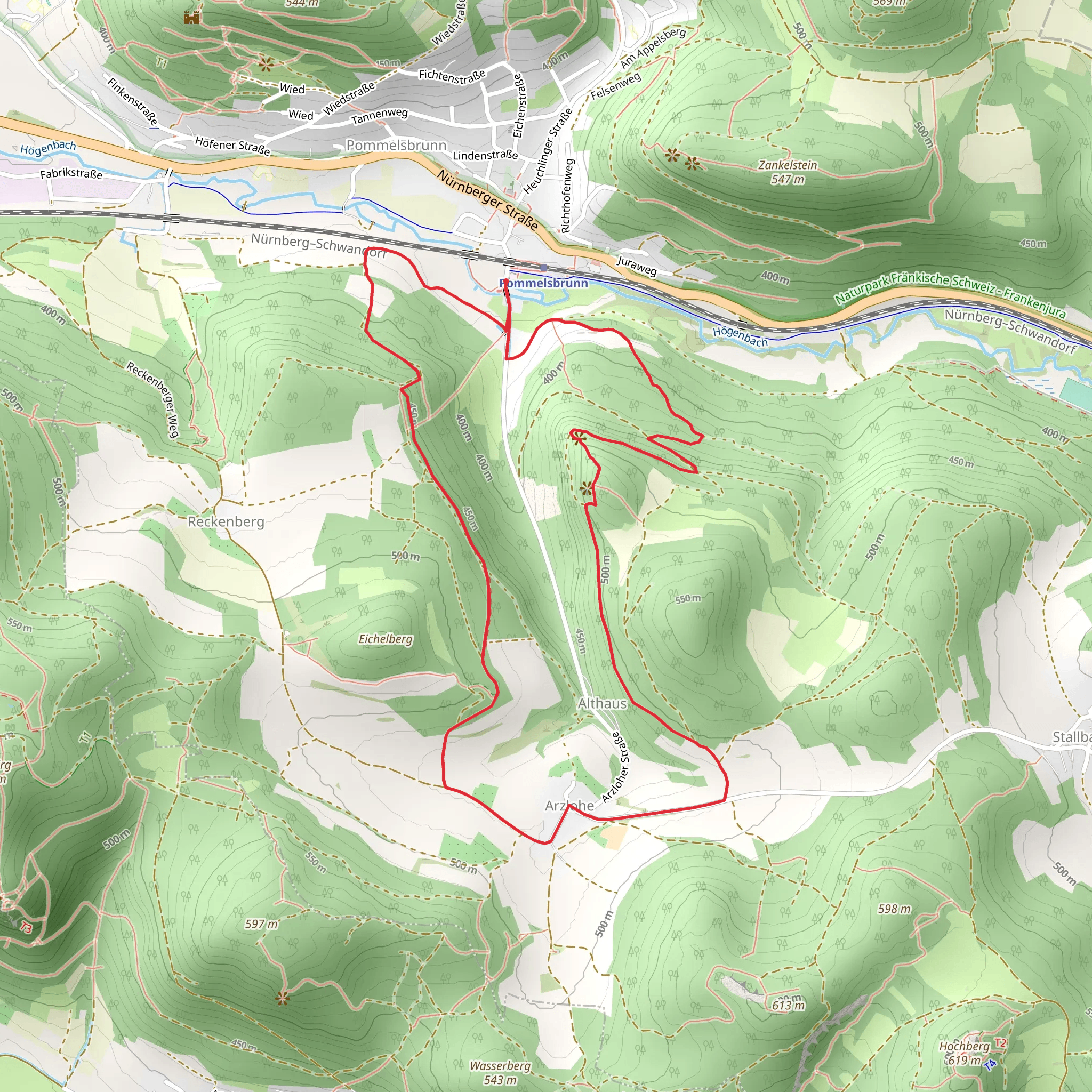 Mühlkoppe Rundweg mobile static map