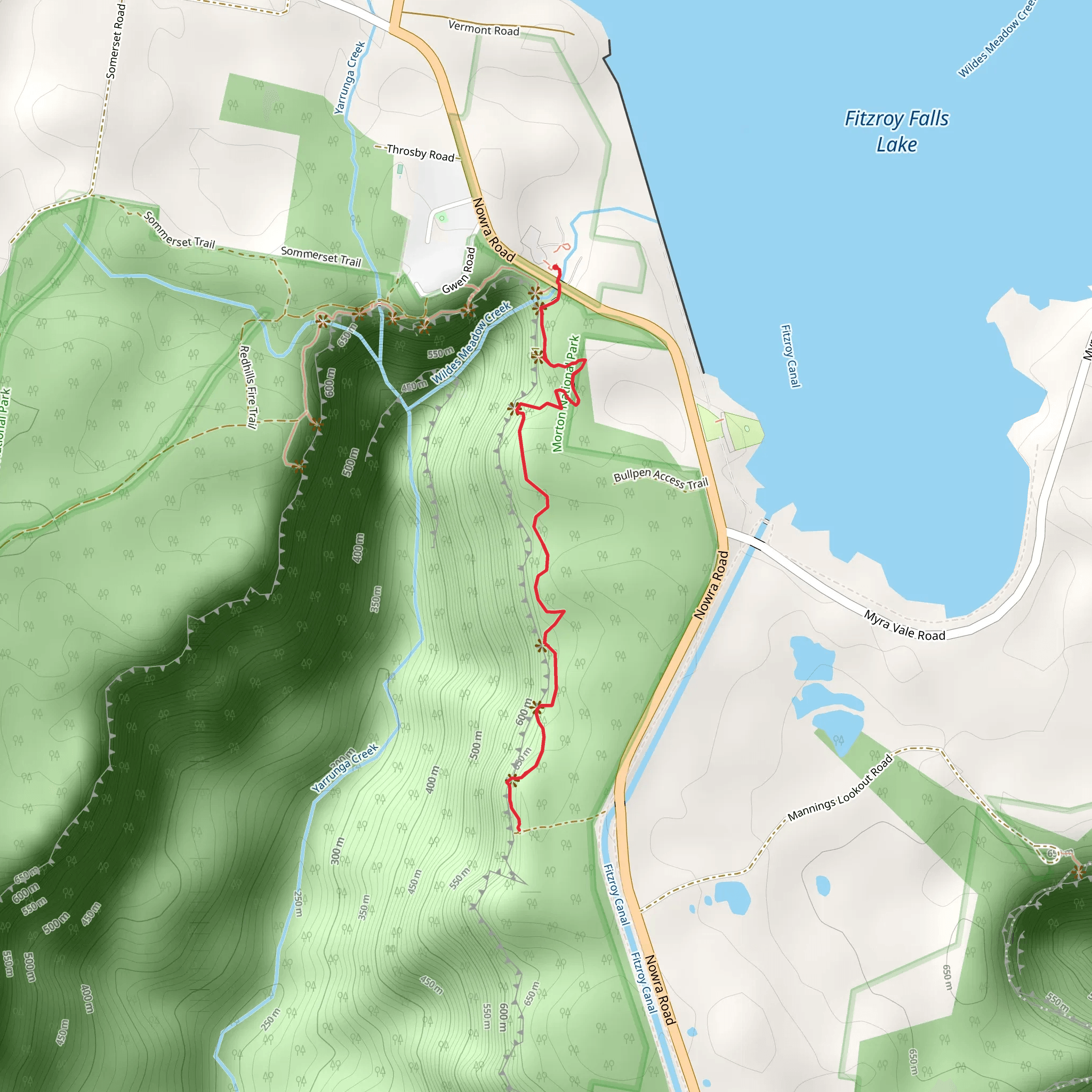 East Rim and Wildflower Track mobile static map