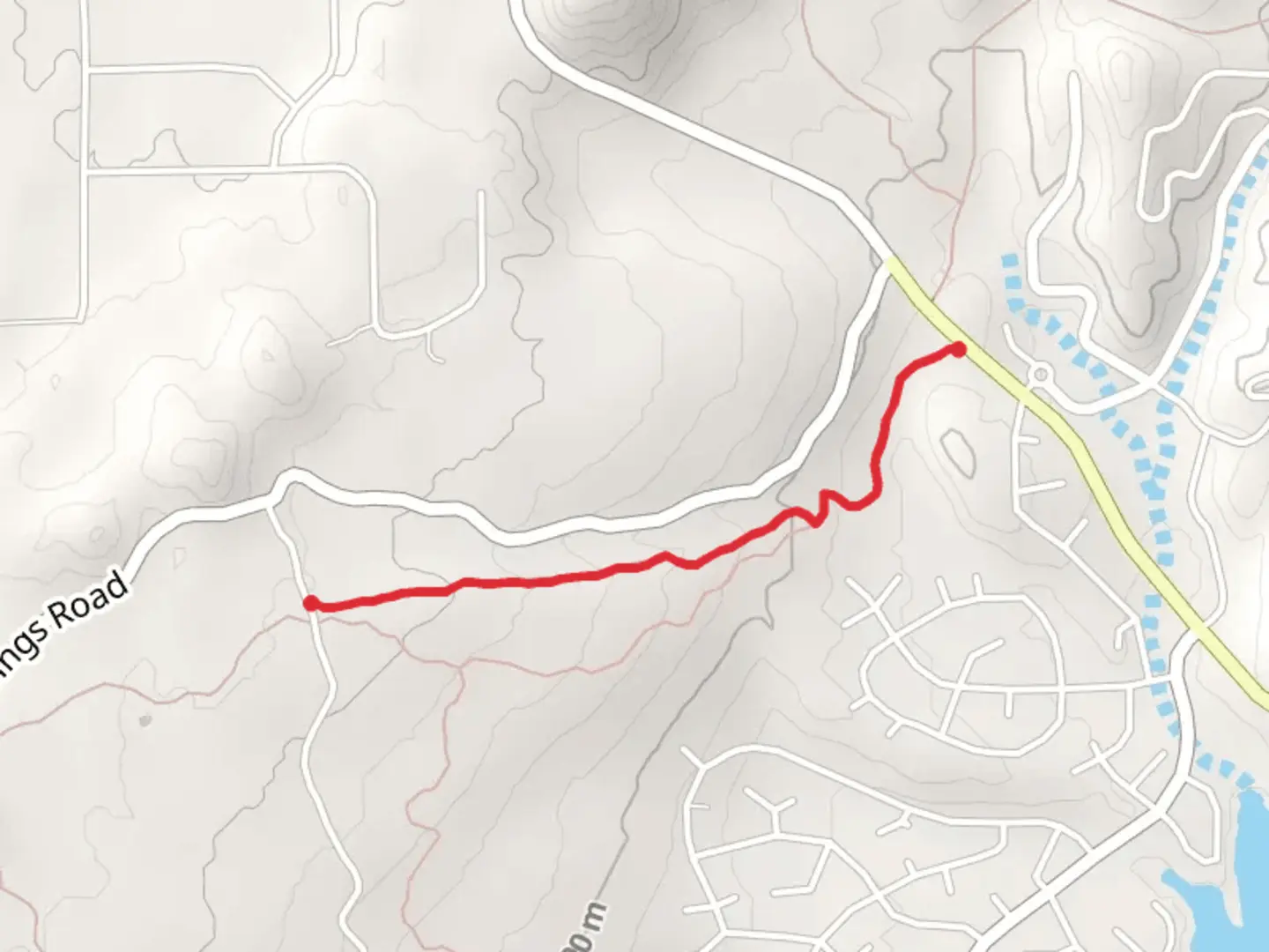 An image depicting the trail Stock Trail and its surrounding area.