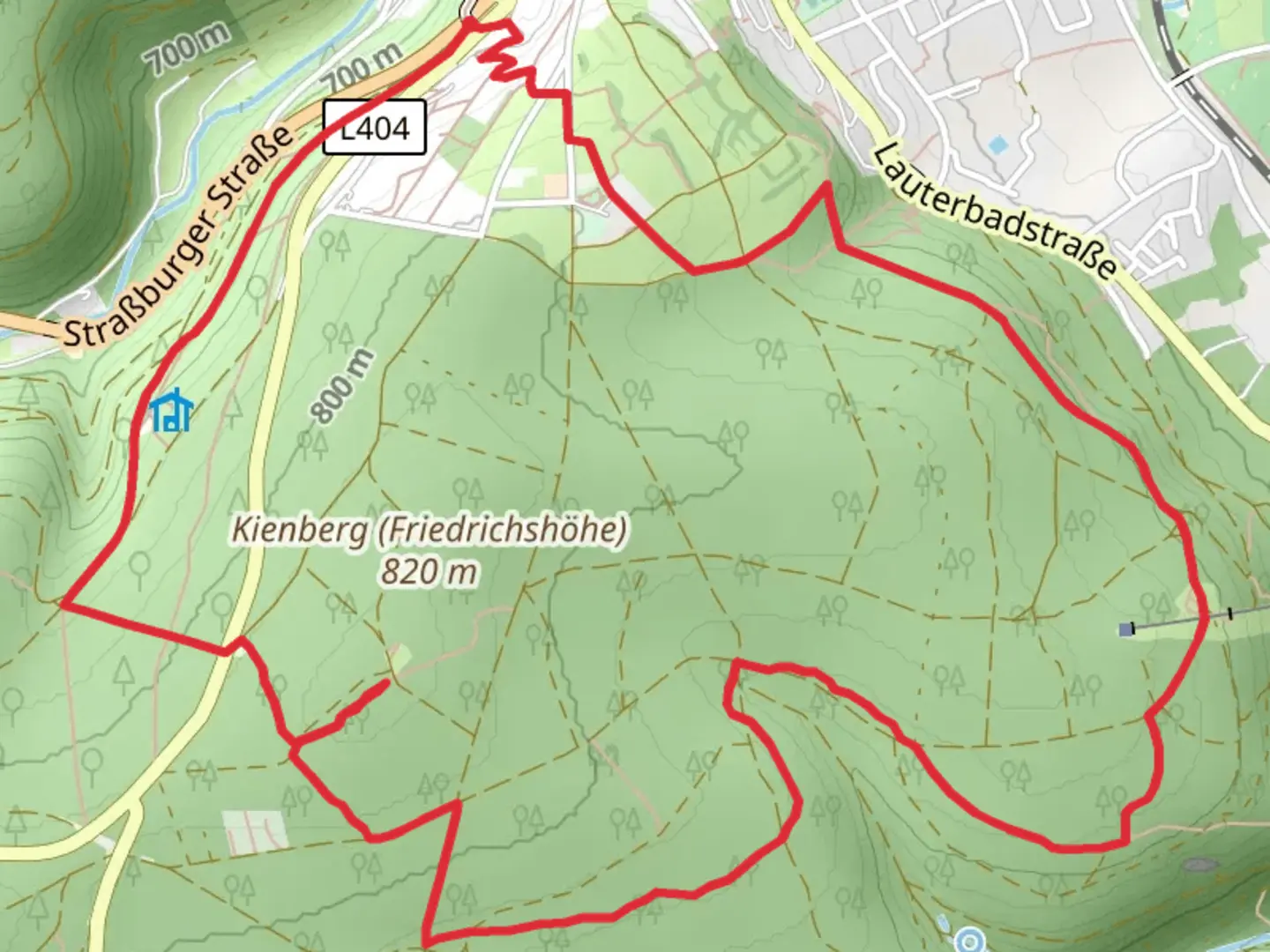 An image depicting the trail Tannenriesen Loop and its surrounding area.