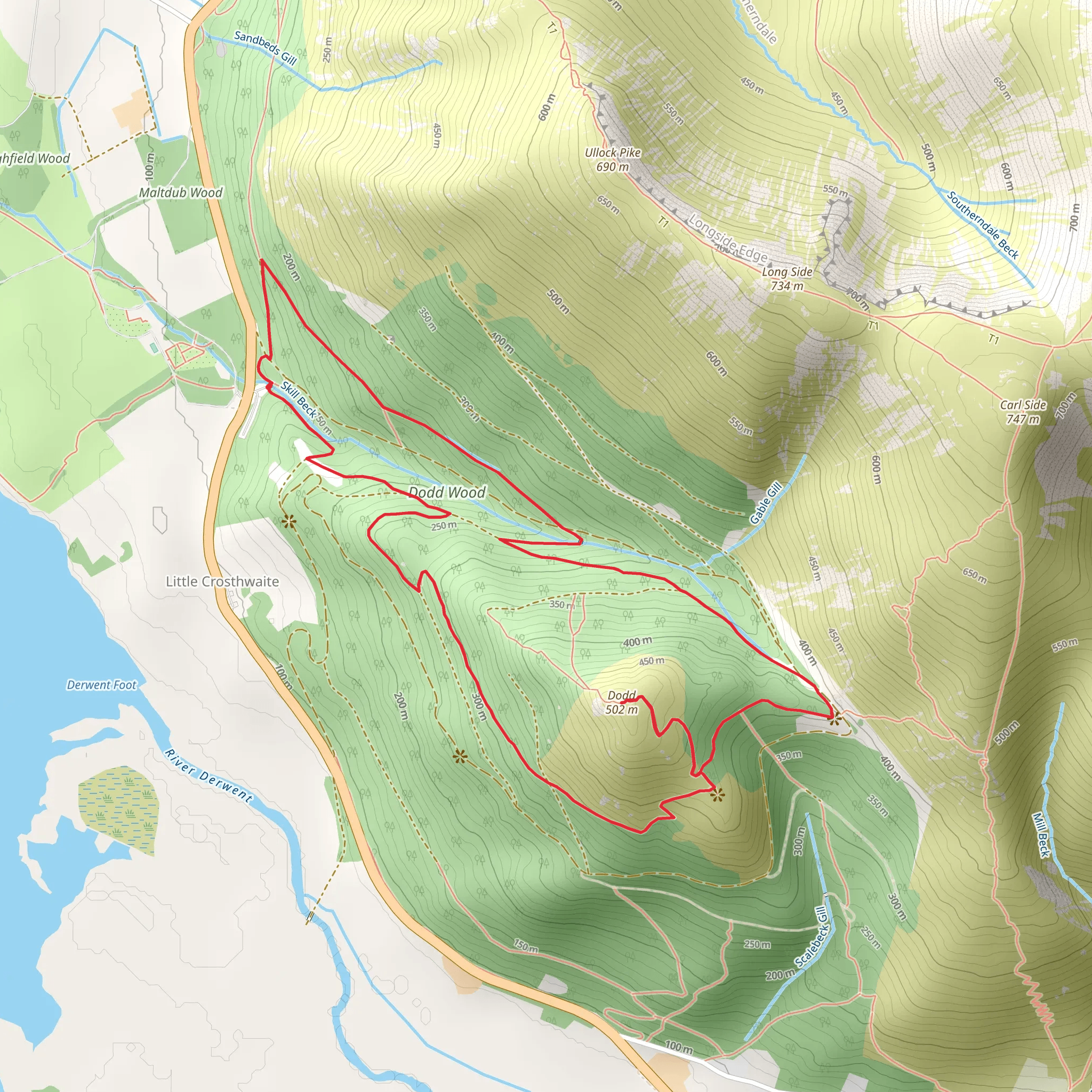 Dodd Summit Trail mobile static map