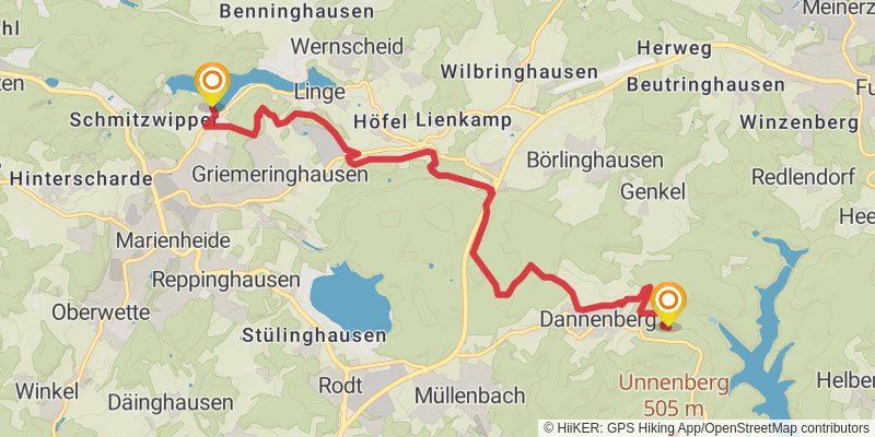 Bergischer Panoramasteig stage 7 Map