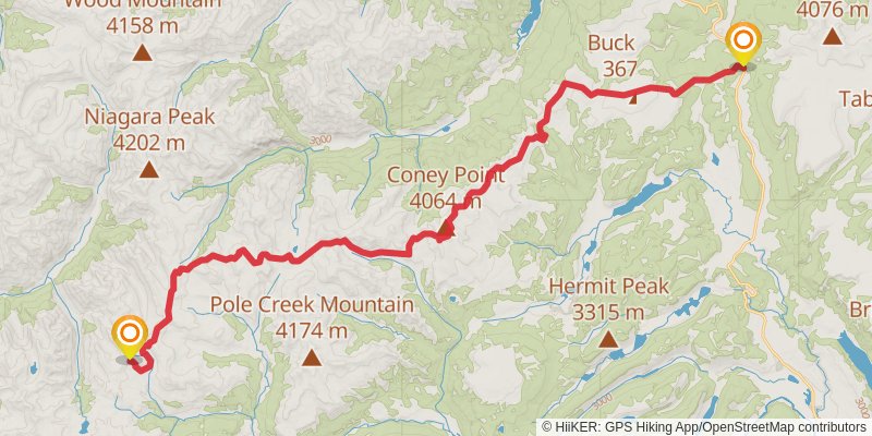 Continental Divide Trail stage 12 Map